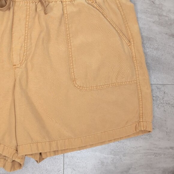 Maurices Weekender Drawstring Shorts Pull On Patch Pockets Honey Mustard Tan - Picture 5 of 10